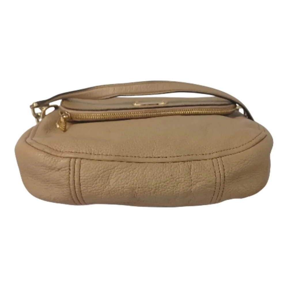 Michael Kors Bedford Cream Beige Pebbled Leather Crossbody Bag - Picture 7 of 13